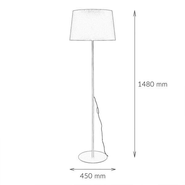 Lampe sur pied Maja Noir Moderne