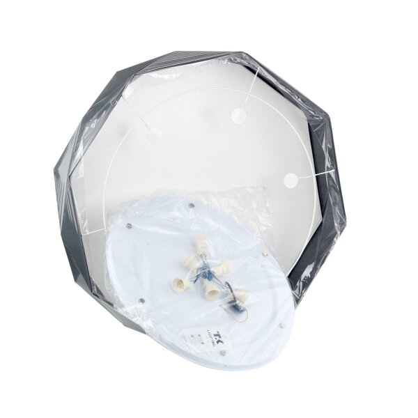 Plafonnier Noir Tissu Prima Salon Lampe