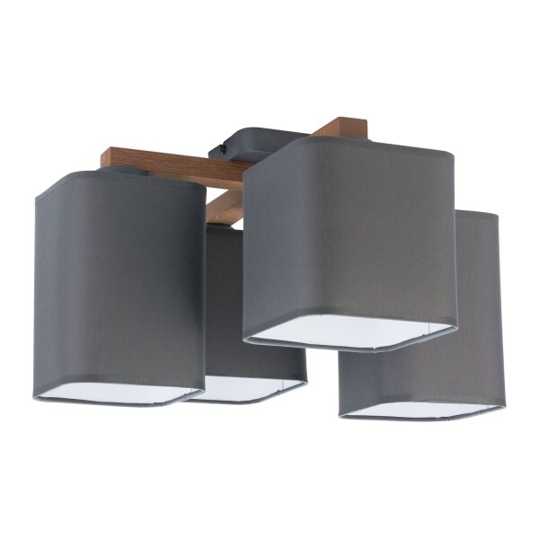 Plafonnier IMALE en bois graphite Lampe dentrée