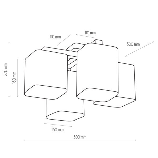 Plafonnier IMALE en bois graphite Lampe dentrée
