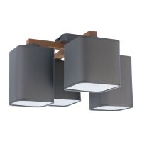 Plafonnier IMALE en bois graphite Lampe dentrée