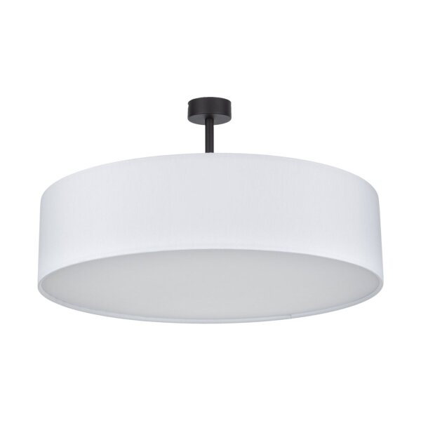 Plafonnier Blanc Chrome Ø60cm Lampe de salon