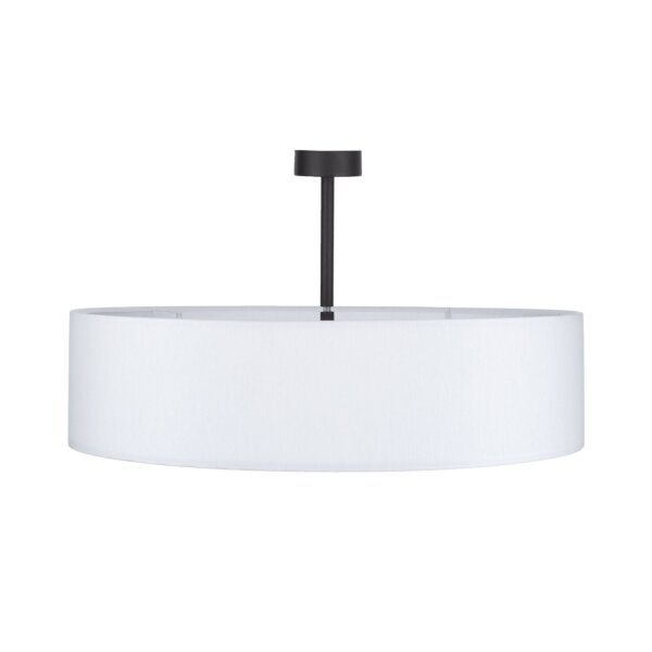 Plafonnier Blanc Chrome Ø60cm Lampe de salon