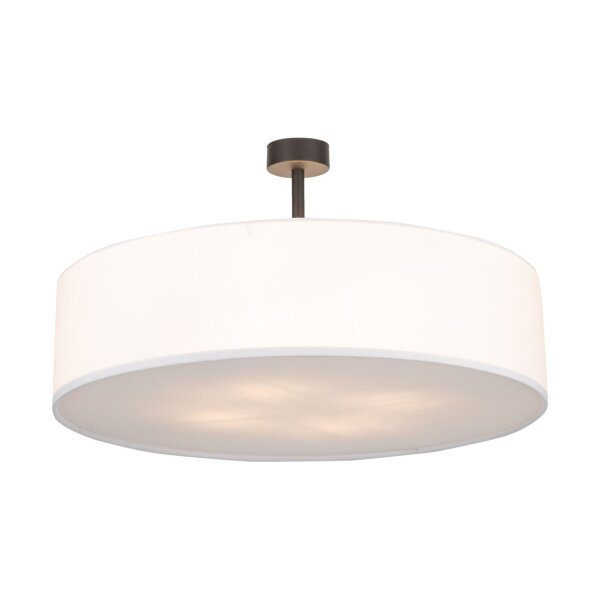 Plafonnier Blanc Chrome Ø60cm Lampe de salon