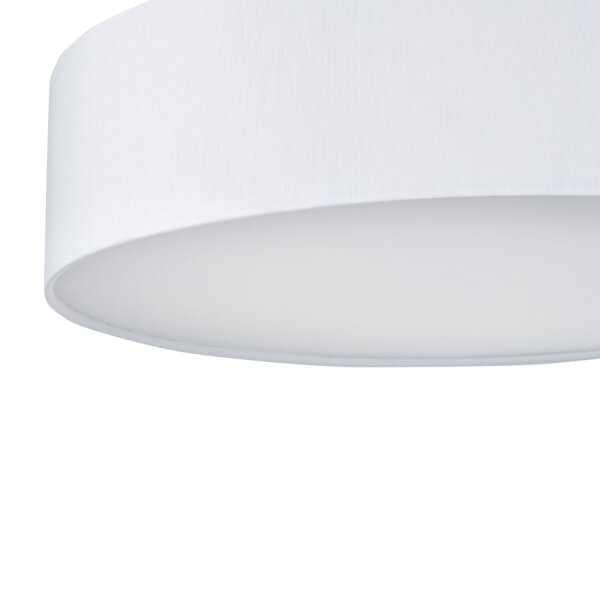 Plafonnier Blanc Chrome Ø60cm Lampe de salon