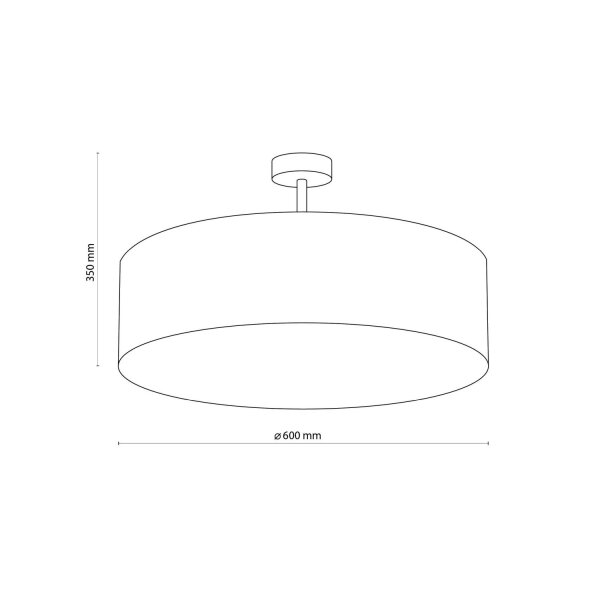 Plafonnier Blanc Chrome Ø60cm Lampe de salon