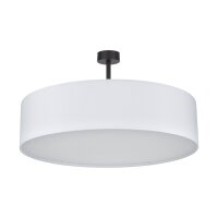 Plafonnier Blanc Chrome Ø60cm Lampe de salon