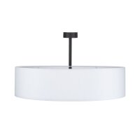 Plafonnier Blanc Chrome Ø60cm Lampe de salon