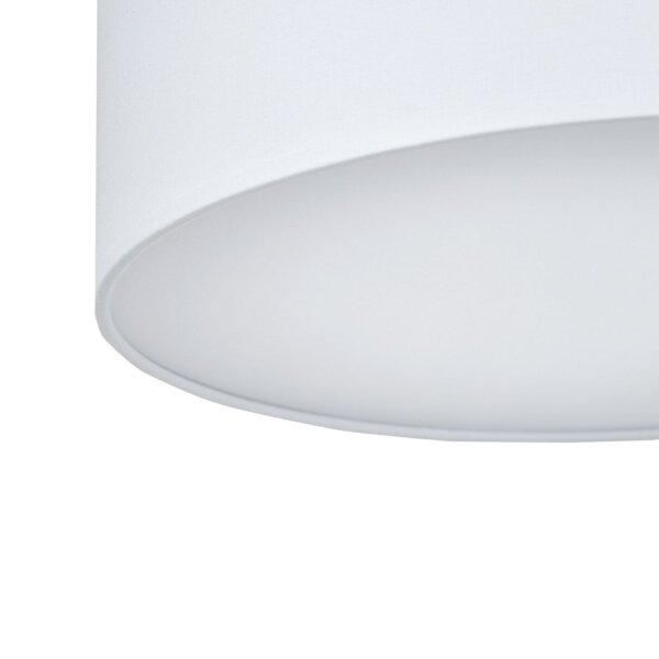 Plafonnier YASA Blanc Chrome Salon Lampe