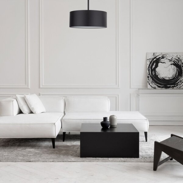 Plafonnier YASA Noir Blanc Salon Lampe