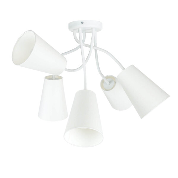 Plafonnier moderne 3-flmg blanc métal flexible