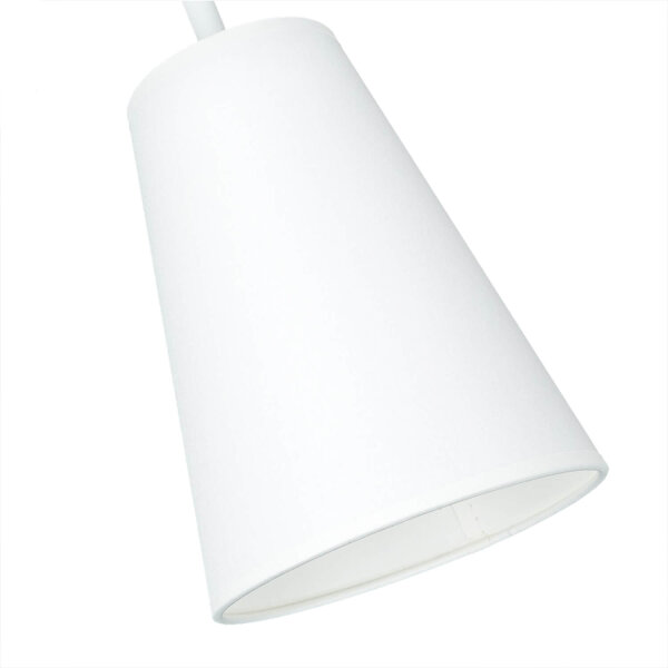 Plafonnier moderne 3-flmg blanc métal flexible