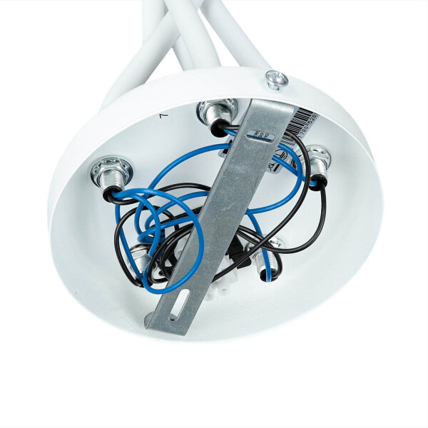 Plafonnier moderne 3-flmg blanc métal flexible
