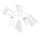 Plafonnier moderne 3-flmg blanc métal flexible