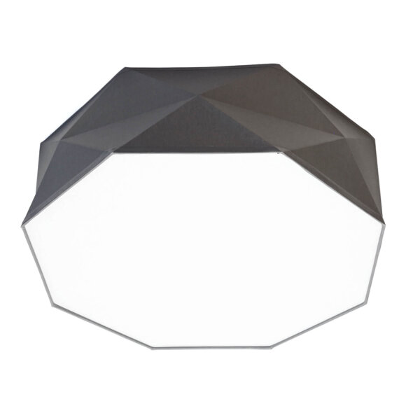 Plafonnier plat BISO Gris 4flmg intemporel carré