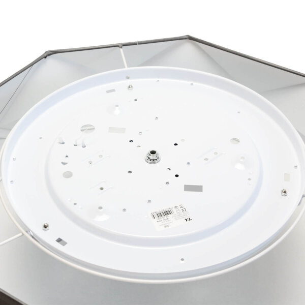 Plafonnier plat BISO Gris 4flmg intemporel carré