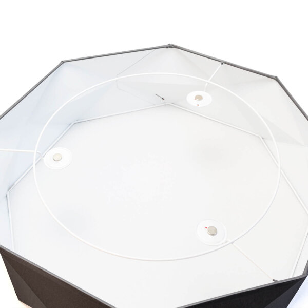 Plafonnier plat BISO Gris 4flmg intemporel carré