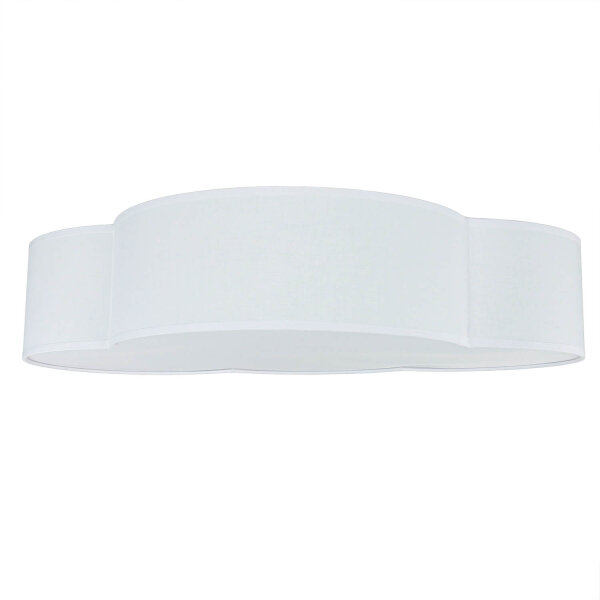 Plafonnier blanc chambre denfant WOLKI 4-flmg L62cm