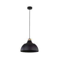 Lampe &agrave; suspendre noire d&eacute;co bois...