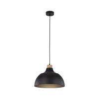 Lampe à suspendre noire déco bois...