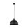Lampe à suspendre noire déco bois ∅33cm salle à manger ronde