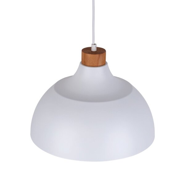 Lampe à suspendre sobre HELMA Blanc Rétro rond Ø33cm