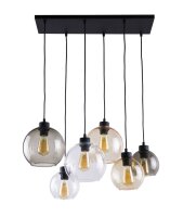 Suspension en ambre graphite 6xE27 Table de salle...