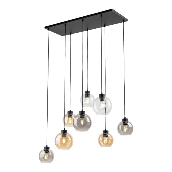 Suspension KALETE graphite ambre 6xE27 Lampe