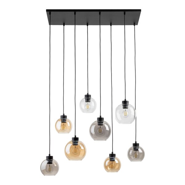 Suspension KALETE graphite ambre 6xE27 Lampe