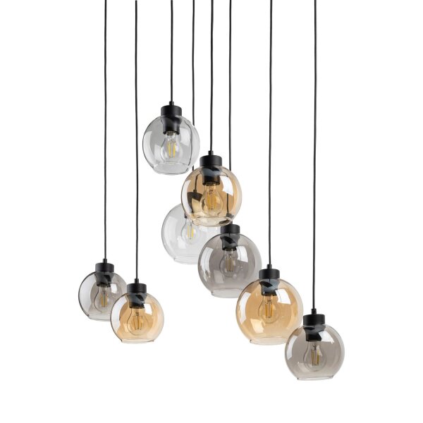 Suspension KALETE graphite ambre 6xE27 Lampe