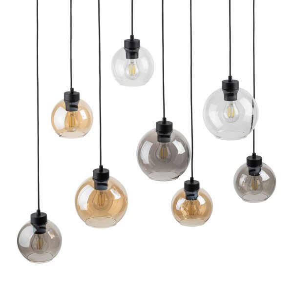 Suspension KALETE graphite ambre 6xE27 Lampe