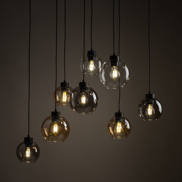 Suspension KALETE graphite ambre 6xE27 Lampe