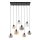 Suspension KALETE graphite ambre 6xE27 Lampe