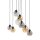 Suspension KALETE graphite ambre 6xE27 Lampe