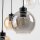 Suspension KALETE graphite ambre 6xE27 Lampe