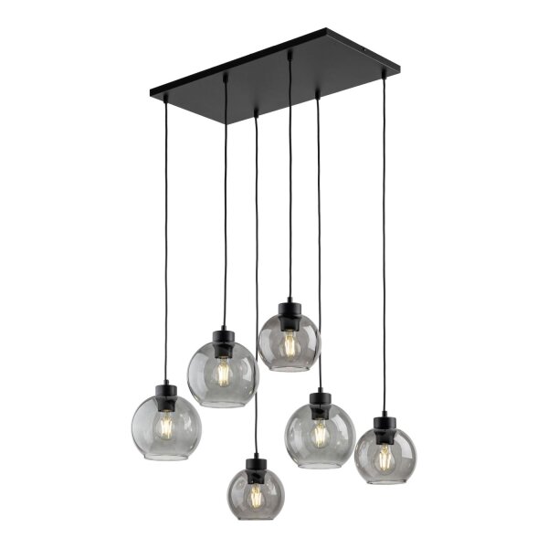 Suspension Graphite KALETE 6xE27 Lampe de table à manger