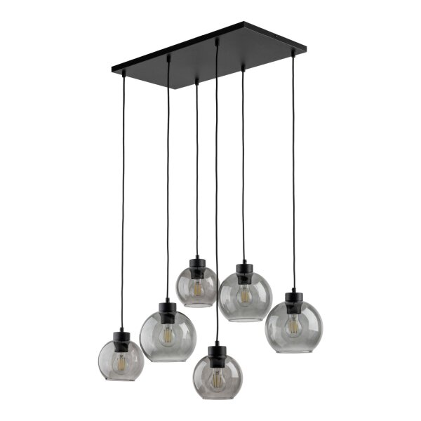 Suspension Graphite KALETE 6xE27 Lampe de table à manger