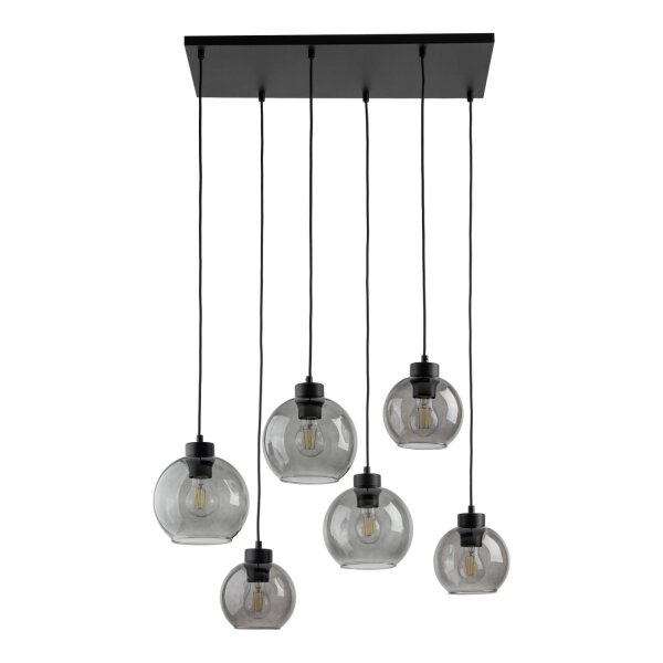 Suspension Graphite KALETE 6xE27 Lampe de table à manger