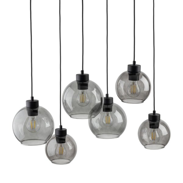 Suspension Graphite KALETE 6xE27 Lampe de table à manger