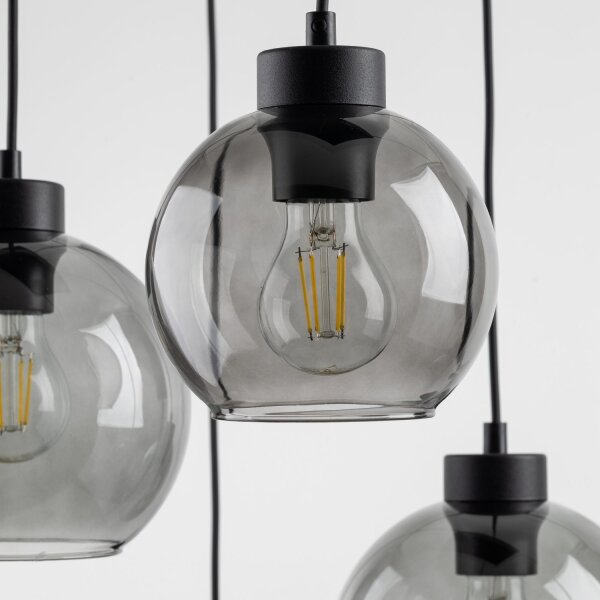 Suspension Graphite KALETE 6xE27 Lampe de table à manger