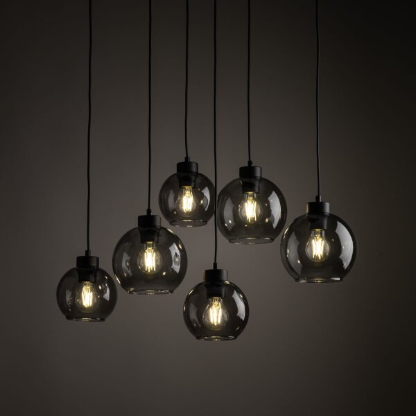 Suspension Graphite KALETE 6xE27 Lampe de table à manger