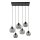 Suspension Graphite KALETE 6xE27 Lampe de table à manger