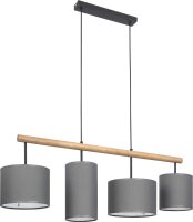 Suspension SEYA en bois graphite 4xE27 Table de salle...