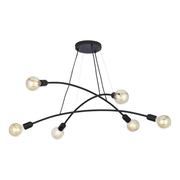 Suspension NOKO noir lampe de salon rétro
