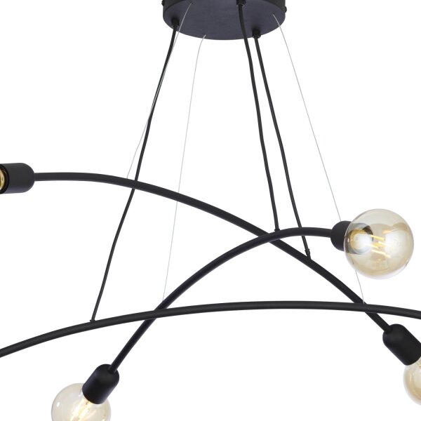 Suspension NOKO noir lampe de salon rétro
