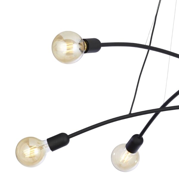 Suspension NOKO noir lampe de salon rétro