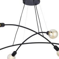 Suspension NOKO noir lampe de salon rétro