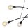 Suspension NOKO noir lampe de salon rétro
