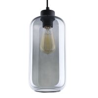 Lampe à suspendre SOLAI en verre graphite Lampe...