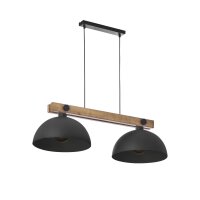 Suspension Noir Bois 87cm table &agrave; manger cuisine HIMO